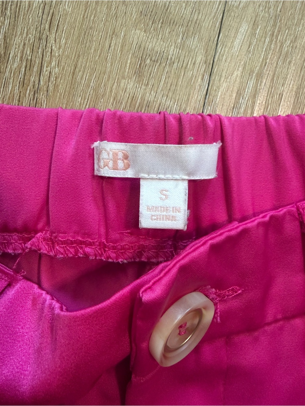 Gianni Bini Wide-Leg High-Rise Silk Women's Pants - Hot Pink - Picture 4 of 4